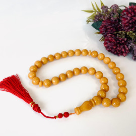 g Yolk Natural Baltic Amber, Islamic Prayer Beads, 33 Beads for Daily Dhikr