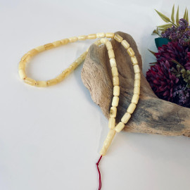 Delicate Rosary made of Natural Baltic Amber, Islamic Prayer Beads, Amber Misbaha