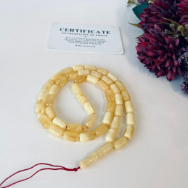Delicate Rosary made of Natural Baltic Amber, Islamic Prayer Beads, Amber Misbaha