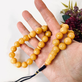 Butterscotch Natural Baltic Amber Beads for Dhikr, Islamic Prayer Beads