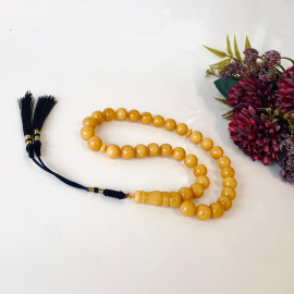 Butterscotch Natural Baltic Amber Beads for Dhikr, Islamic Prayer Beads