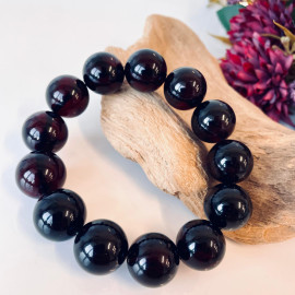 سوار الكرز مصنوع من الكهرمان، خرز كهرماني دائري...