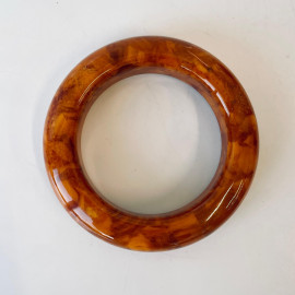 Vintage Bangle Amber Bracelet, Baltic Amber Bracelet, Handmade in Poland