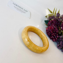 Bangle Bracelet, Yellow Baltic Amber, Jewelry made in Poland