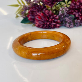 سوار مصنوع يدويًا من العنبر، كهرمان بني عتيق