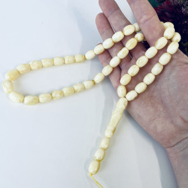 صلاة إسلامية عنبر النمر الطبيعي 45 خرزة، مسبحة عنبر البلطيق