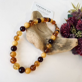 Genuine Baltic Yellow Baltic Amber bracelet beads 16mm