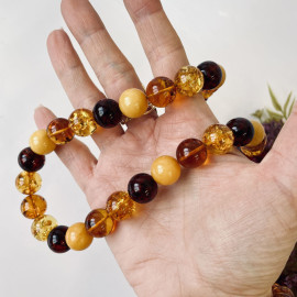 Genuine Baltic Yellow Baltic Amber bracelet beads 16mm