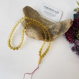 صلاة إسلامية عنبر النمر الطبيعي 45 خرزة، مسبحة عنبر البلطيق