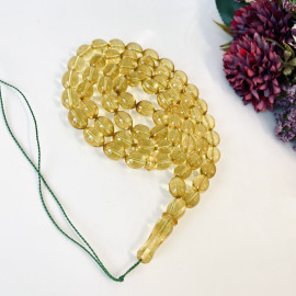 Islamic Prayer 66 Beads Made of Clear Yellow...