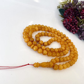 Yellow Amber Misbaha Rosary 99 Baltic Amber Beads