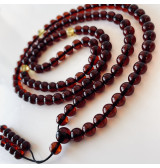 Buddhist Prayer with Small Natural Amber Beads, Baltic Amber Mala