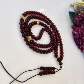 Yellow Natural Amber Mala Buddhist Prayer beads 5mm