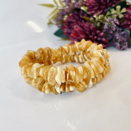 Butterscotch Baltic Amber Bracelet, Irregular Shape