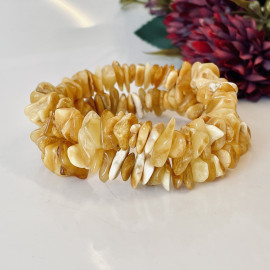Butterscotch Baltic Amber Bracelet, Irregular Shape