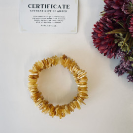 Butterscotch Baltic Amber Bracelet, Irregular Shape