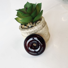 Cherry Baltic Amber Pendant, Cherry Donut Amber Bead