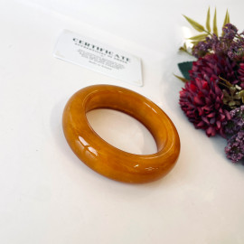 سوار مصنوع يدويًا من العنبر، كهرمان بني عتيق