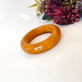 Brown Natural Amber Bracelet, Amber Bangle Bracelet made in Poland
