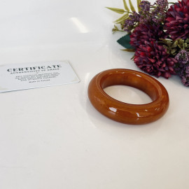 Brown Natural Amber Bracelet, Natural Amber Bangle from Poland, small size diameter