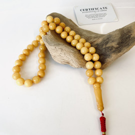 Butterscotch Authentic Amber Prayer Beads, Handmade Rosary