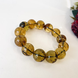 Natural Amber Stone with inclusions, Handmade Jewelry from Poland