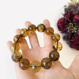 Natural Amber Stone with inclusions, Handmade Jewelry from Poland