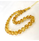 100% Baltic Amber 33 Beads, Handmade Amber Islamic Misbaha