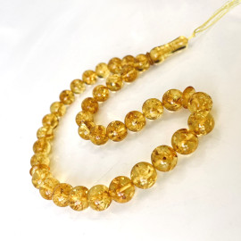 100% Baltic Amber 33 Beads, Handmade Amber Islamic Misbaha