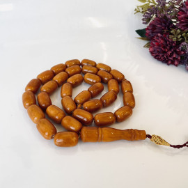 Vintage Baltic Amber 33 Beads, Natural Baltic Amber Islamic Rosary, Misbaha
