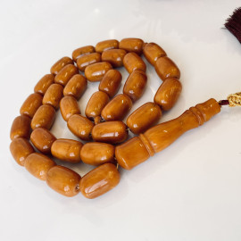 Vintage Baltic Amber 33 Beads, Natural Baltic Amber Islamic Rosary, Misbaha