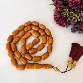 Vintage Baltic Amber 33 Beads, Natural Baltic Amber Islamic Rosary, Misbaha