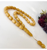 Amber Prayer Beads, Yellow Authentic Amber Rosary