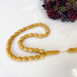 Amber Prayer Beads, Yellow Authentic Amber Rosary