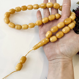 صلاة إسلامية عنبر النمر الطبيعي 45 خرزة، مسبحة عنبر البلطيق