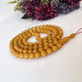 صلاة إسلامية عنبر النمر الطبيعي 45 خرزة، مسبحة عنبر البلطيق