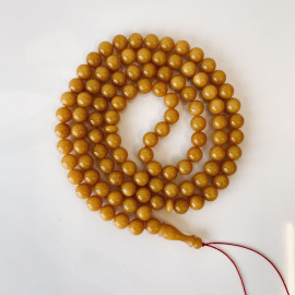 Amber Prayer Beads, Yellow Authentic Amber Rosary