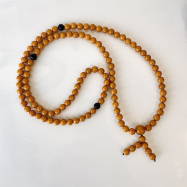 Milky White Color Baltic Amber Mala Rosary Buddhist Mila Beads 47 g 9 mm Prayer