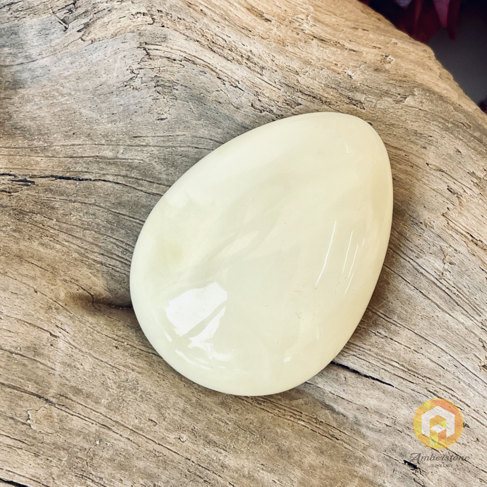 Premium Quality Genuine Baltic Amber Donut Pendant in Yellow Tiger