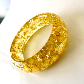 Yellow Natural Baltic Amber, Amberstone Bangle Bracelet Poland