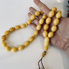 صلاة إسلامية عنبر النمر الطبيعي 45 خرزة، مسبحة عنبر البلطيق