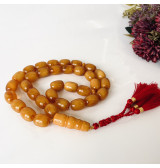 Orange Natural Amber Stone Prayer Beads
