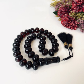 Cherry Amber Tasbih, Baltic Amber Rondelle Beads
