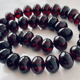 Cherry Amber Tasbih, Elegant Baltic Amber Rondelle Beads