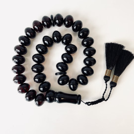 Cherry Amber Tasbih, Elegant Baltic Amber Rondelle Beads