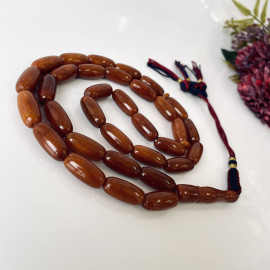 Vintage Natural Baltic Amber Islamic Rosary, Baltic Amber Misbaha, 33 Beads