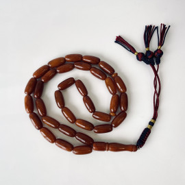 عنبر البلطيق العتيق، مسبحة إسلامية 33 خرزة، مصباحة عنبر البلطيق الطبيعي