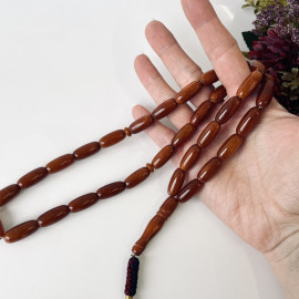 Vintage Natural Baltic Amber Islamic Rosary, Baltic Amber Misbaha, 33 Beads