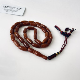 Vintage Natural Baltic Amber Islamic Rosary, Baltic Amber Misbaha, 33 Beads