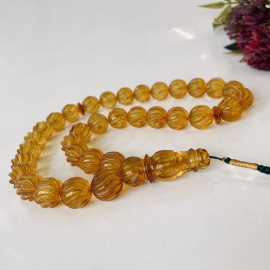 copy of عنبر البلطيق العتيق، مسبحة إسلامية 33 خرزة، مصباحة عنبر البلطيق الطبيعي